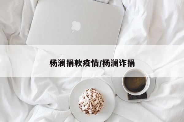 杨澜捐款疫情/杨澜诈捐